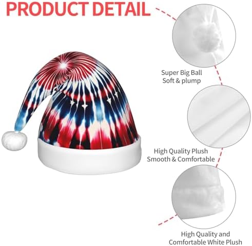 Augenstern Christmas Hat Blue Red Tie Dye Santa Hat Unisex