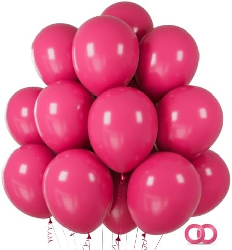Hot Pink Balloons 100pcs 12 Inch Thicken Latex Balloons