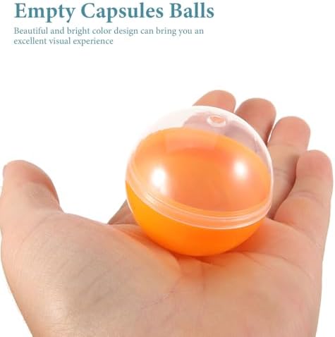 MAGICLULU 50pcs Translucent Plastic Round Capsules for Party Favors