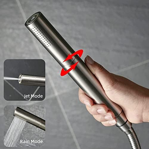 Brushed Nickel Dual Mode Handheld Shower Head Set