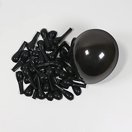 5 Inch Black Balloons 100 Pack Party Decor