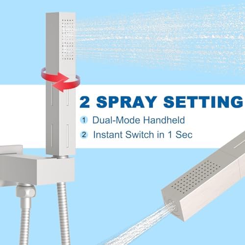 Drettyer 2 Settings Handheld Shower Head with 59 Inch Hose