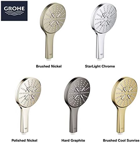 GROHE 26545EN0 3-Setting Handheld Shower Head Brushed Nickel Infinity
