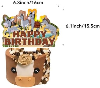 Donkey Party Decorations with Balloons and Toppers