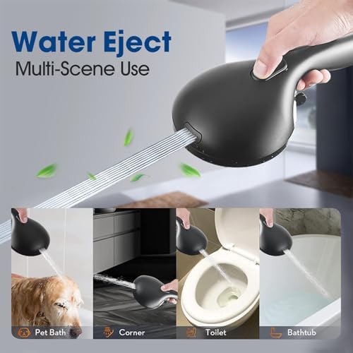 High Pressure Shower Head with Handheld and Slide Bar Combo - Matte Black
