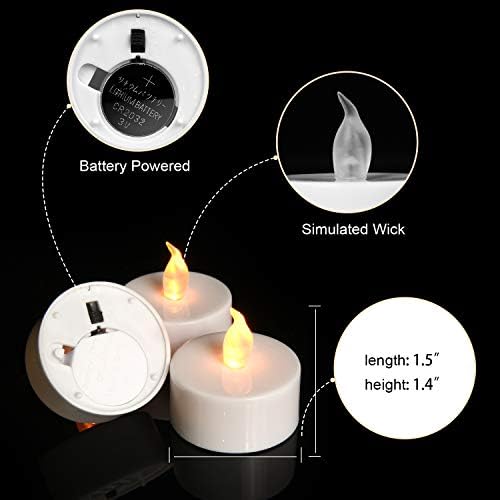 Lasts 2X Longer Flameless Tealight Candles 50 Pack