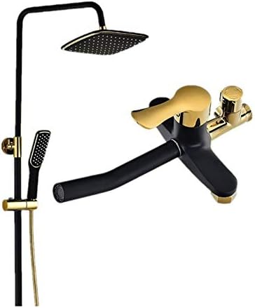 Durable Black Gold Handheld Shower Head with Rain Function