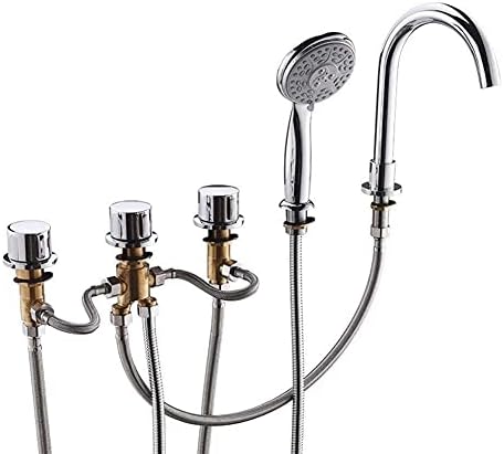 LASEVE Handheld Shower Head 5 Hole Durable Silver
