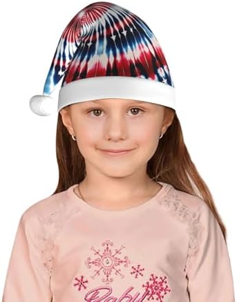 Augenstern Christmas Hat Blue Red Tie Dye Santa Hat Unisex