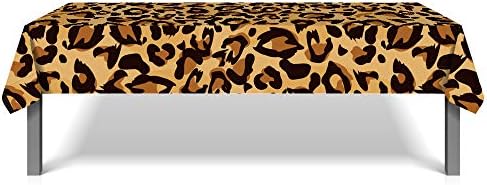 Leopard Print Party Tablecloth Set for Themed Events