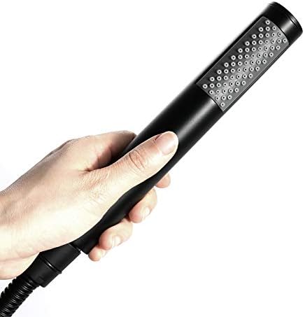 UWEREBFM Glossy Black Handheld Shower Head Set