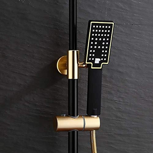 LASEVE Aluminum Black Handheld Showerhead with 4 Speed Settings
