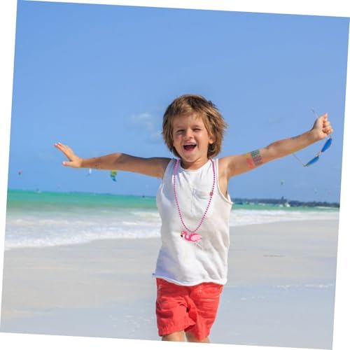 MAGICLULU 5Pcs Hawaiian Beaded Necklaces for Beach Party