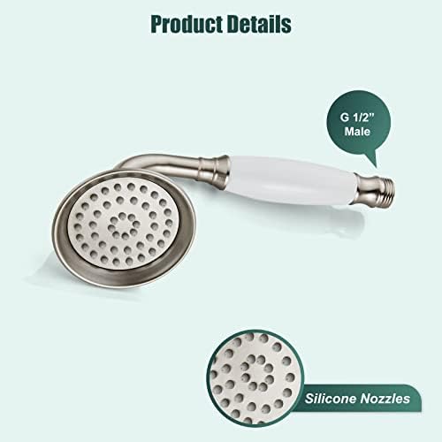 Heyalan Handheld Shower Head Brass High Flow Luxury