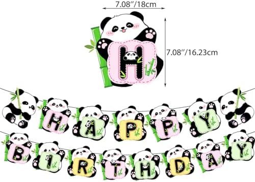 ADILAIDUN 36 Piece Panda Party Decor Set
