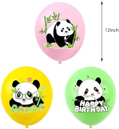 ADILAIDUN 36 Piece Panda Party Decor Set