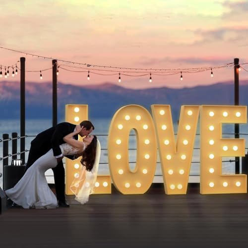 4FT Giant Light Up Letter J Marquee Decor