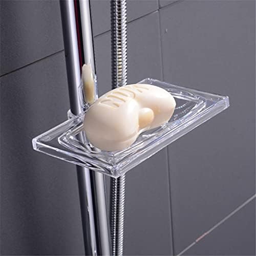 Chrome Handheld Shower Head with Riser Rail and Soap Dishes