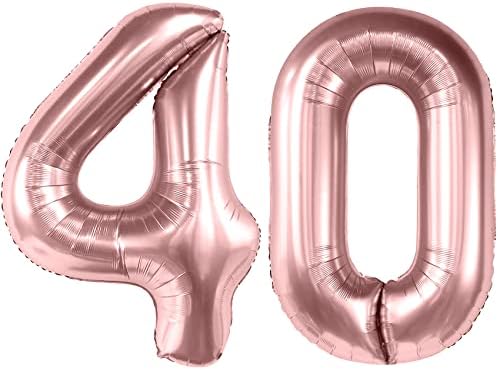 40 Inch Jumbo Rosegold Birthday Balloon Numbers