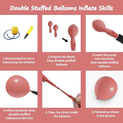 Dusty Pink Balloons 98PCS Double Stuffed Garland Kit