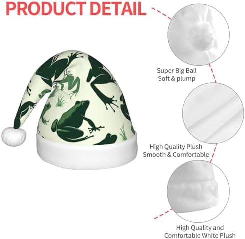 Augenstern Funny Camo Green Frog Christmas Hat Unisex Santa Hat