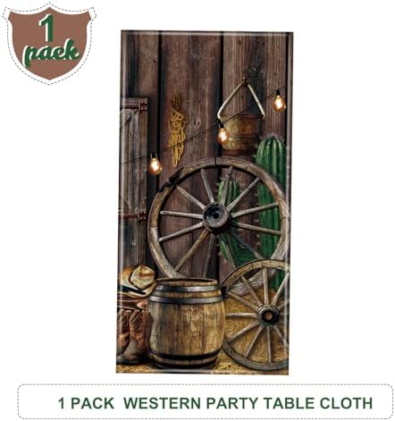 Tiamon Western Cowboy Party Tablecloth 1 Pcs