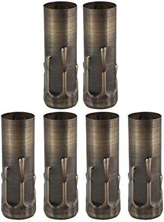 Yibuy 1 Dia 3 High Chandelier Light Cover Sleeves Bronze Set of 6