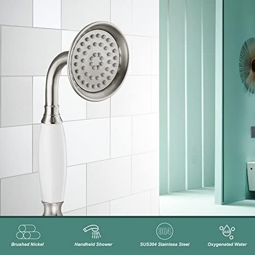 Heyalan Handheld Shower Head Brass High Flow Luxury