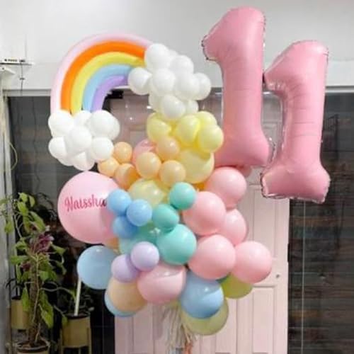 Light Pink 1st Birthday Foil Balloon 40 Inch Number Decor