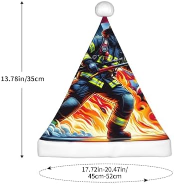 Augenstern Christmas Hat Fire Fighter Hero Santa Hat Unisex