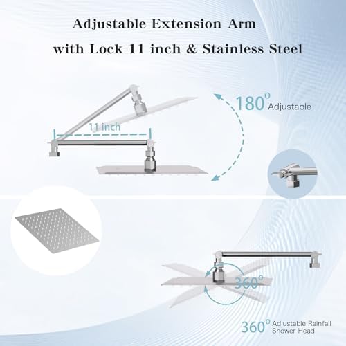 10 Inch Rain Shower Head with Handheld Spray Combo
