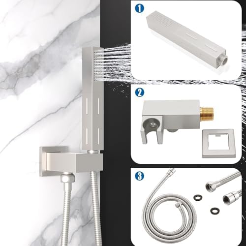 Drettyer 2 Settings Handheld Shower Head with 59 Inch Hose