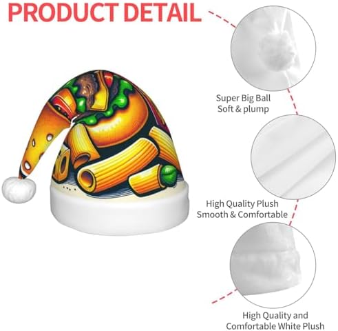 Augenstern Christmas Hat Cartoon Hamburger Cheese Unisex Santa Hat
