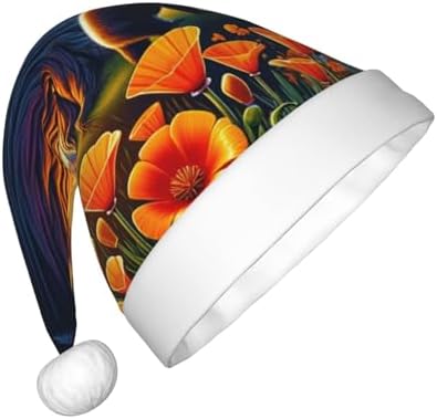Augenstern Christmas Hat With Bear And California Poppies Symbols