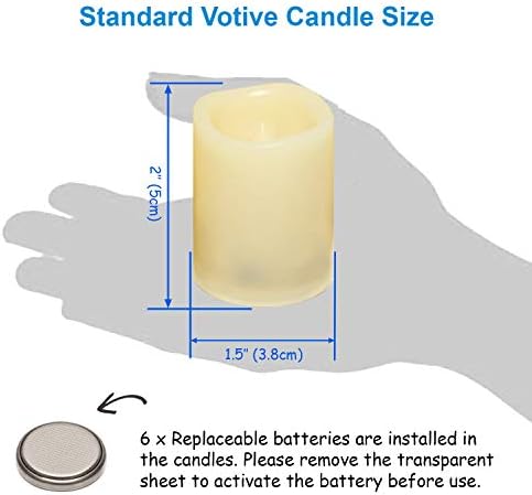 Flameless LED Votive Candles with Timer for Halloween Decorations