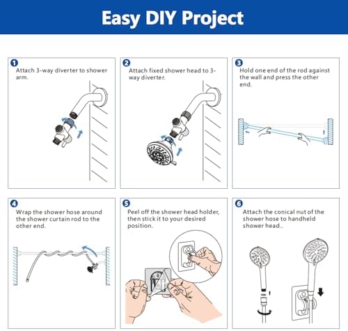 Ultrimkit Double Shower Head Combo Brushed Nickel