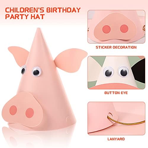 Amosfun 5pcs Kids Birthday Party Hats