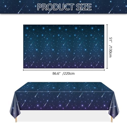4 Pack Space Galaxy Tablecloths for Party Decor