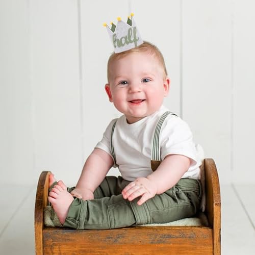 Half Birthday Crown for Baby 6 Months Celebration