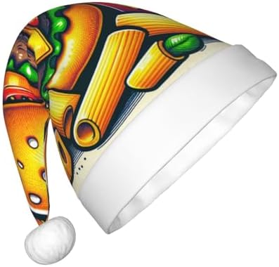Augenstern Christmas Hat Cartoon Hamburger Cheese Unisex Santa Hat