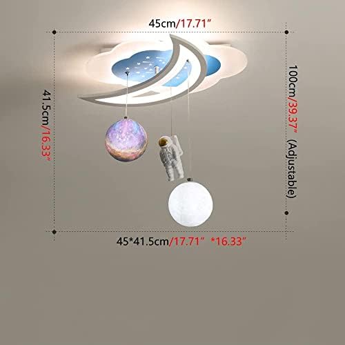 Modern Planet Ceiling Light with Moon Astronaut Design