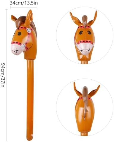6PCS Inflatable Stick Horse Props for Parties