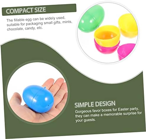Vaguelly 50pcs Fillable Easter Eggs Plastic Decorations