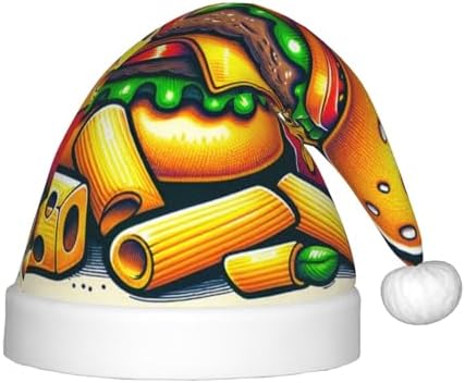Augenstern Christmas Hat Cartoon Hamburger Cheese Unisex Santa Hat