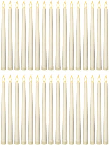 Treela 24 Pcs Flameless Taper Candles LED for Decorations