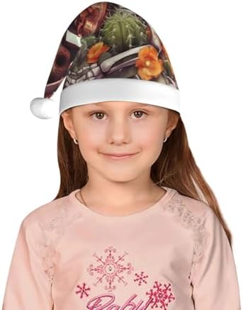 Augenstern Christmas Santa Hat For Kids Unisex Skeletons Cactus Mexico