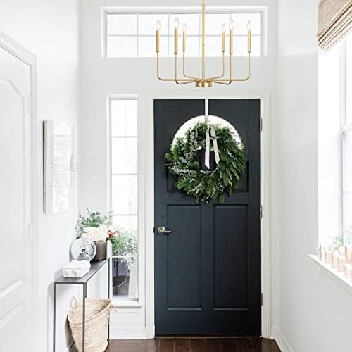 ALISADABOY 6-Light Farmhouse Gold Chandelier