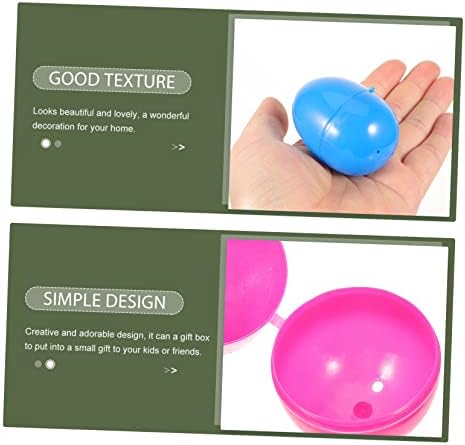 Vaguelly 50pcs Fillable Easter Eggs Plastic Decorations