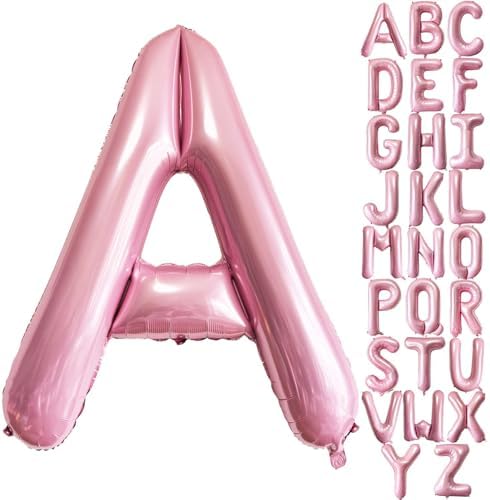 Lovoir 40 Inch Pastel Pink Letter A Balloons