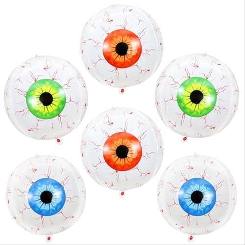 Tedercle 6 Pieces 22 Inches Halloween Eyeball Balloons